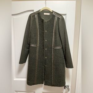 Tory Burch loden green coat